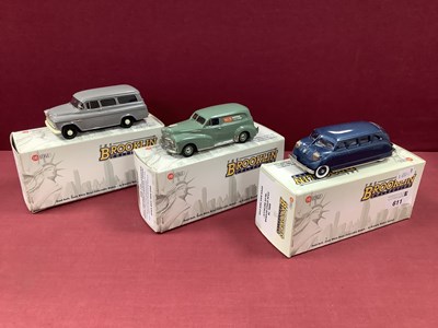 Lot 611 - Three Brooklin Models 1:43rd Scale White Metal...