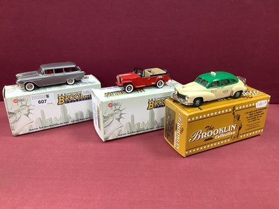 Lot 607 - Three Brooklin Models 1:43rd Scale White Metal...