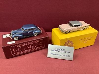 Lot 608 - Two Brooklin Models 1:43rd Scale White Metal...