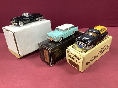 Lot 597 - Three 1:43rd Scale White Metal Model Cars....