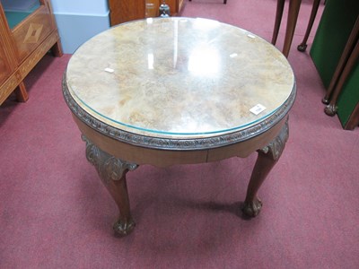 Lot 1588 - Mid XX Century Walnut Coffee Table of Circular...