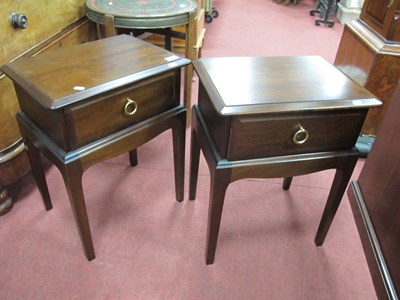 Lot 1617 - Stag, Pair of bedside cupboards, each with a...