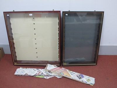 Lot 342 - Two Glazed Wall Mounted Display Cabinets...