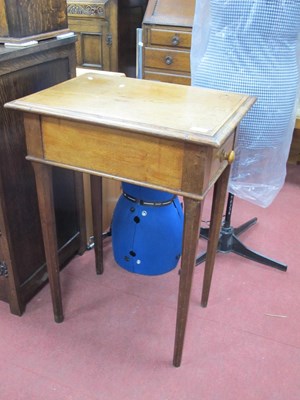 Lot 1570 - Oak Side Table, with lift up rectangular top...