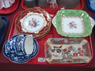 Lot 1205 - Royal Crown Derby Hand Painted Cabinet Plates,...