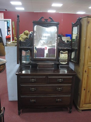 Lot 1482 - Early XX Century Stained Mahogany Dressing...