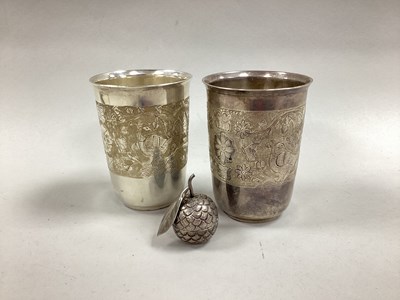 Lot 136 - Ohannes Archag Pair of Decorative Beakers,...