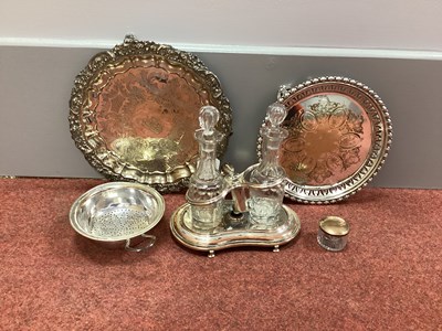 Lot 47 - XIX Century Plated on Copper Condiment Stand,...