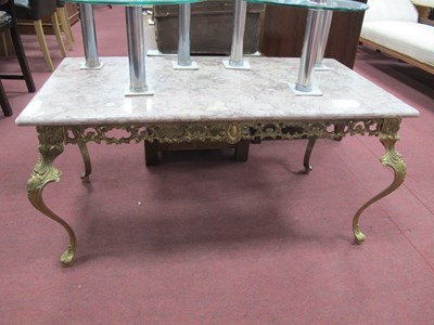 Lot 1600 - Italian Style Coffee Table, with red veined...