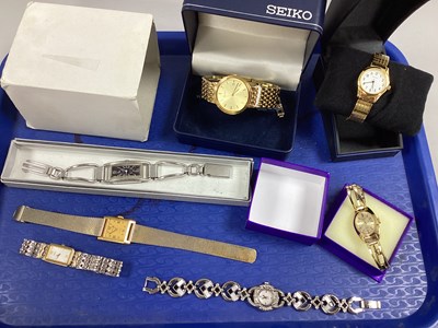Lot 95 - Seiko; A Gilt Coloured Gent's Wristwatch, the...