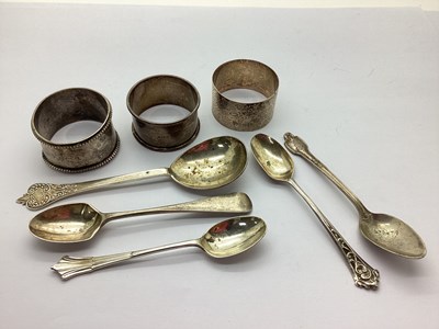 Lot 140 - A Hallmarked Silver Preserve Spoon, together...