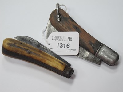 Lot 1316 - Taylor of Sheffield Horn Handled Pruning Knife,...