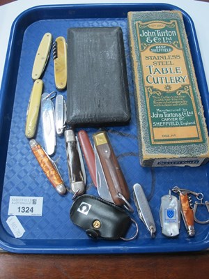 Lot 1324 - Pocket Knives, to include Rodgers, Cross...