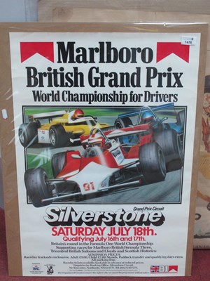 Lot 1476 - 1981 Marlboro British Grand Prix Poster,...