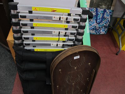Lot 1158 - A folding portable telescopic ladder along...