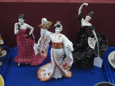 Lot 1229 - Coalport Figurines - 'Madame Butterfly 23cm...