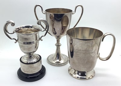 Lot 44 - A Hallmarked Silver Twin Handled Trophy Cup,...