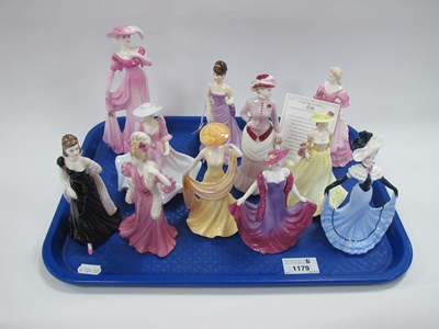 Lot 1179 - Coalport Figurines, the largest Chantilly Lace...