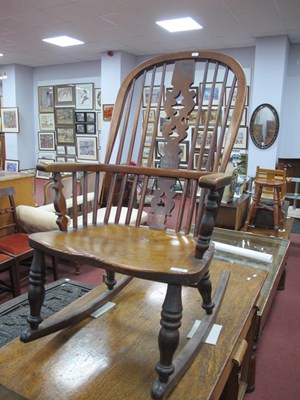 Lot 1594 - XIX Century Ash & Elm Rocking Chair, with...