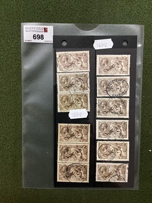 Lot 698 - Stamps, twelve King George 5th used 1914 -...