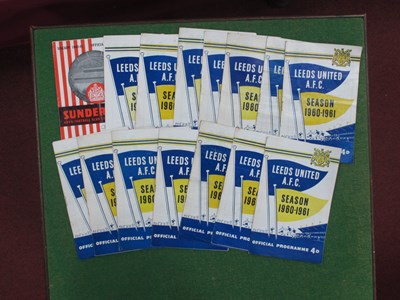 Lot 899 - Leeds United Programmes 1960-1, fourteen home...