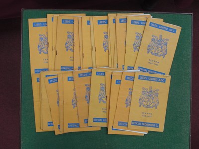 Lot 898 - Leeds United Home Programmes from 1956-60,...