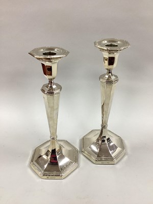 Lot 104 - A Pair of Hallmarked Silver Candlesticks, GH,...