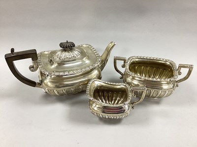Lot 24 - A Matched Chester Hallmarked Silver Three...