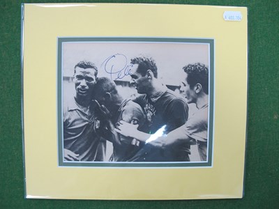 Lot 676 - Pele Autograph, (unverified) blue ink signed...