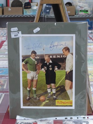 Lot 557 - Bobby Moore and Terry Neill Autographs,...