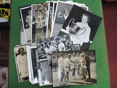 Lot 446 - Tennis Press Photographs, including John...