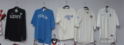 Lot 308 - Italy Football Shirts - Nike white away, Sport...