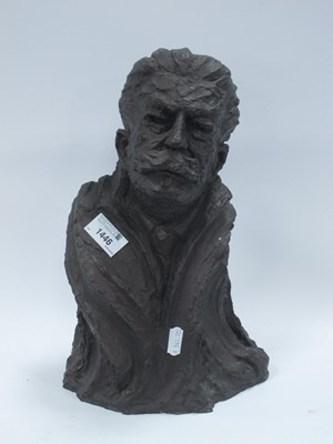 Lot 1446 - A Large Heavy Bust of Guy de Maupassant...