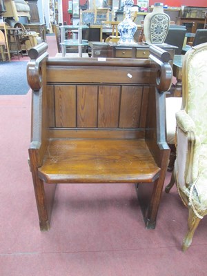 Lot 1609 - A Pitch Pine Victorian Ecclesiastical Single...