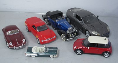 Lot 484 - Six Diecast Model Vehicles by Franklin Mint,...
