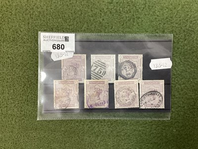 Lot 680 - Stamps, seven Queen Victoria Great Britain...