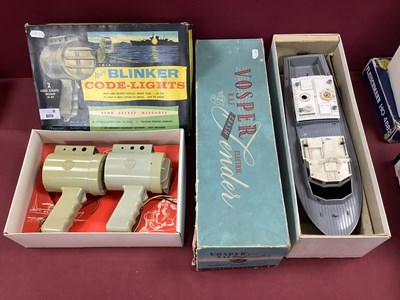 Lot 609 - A circa 1960's Twin Navy Blinker Code Lights...