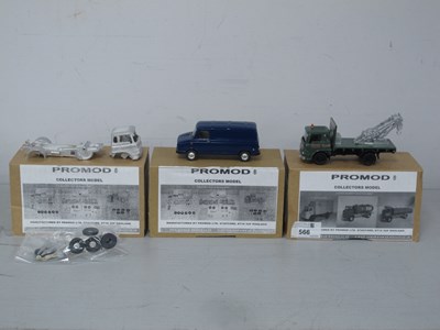 Lot 566 - Three PROMOD collectors white metal models...