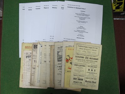 Lot 426 - Castleford Rugby League Programmes, 1946-7 at...