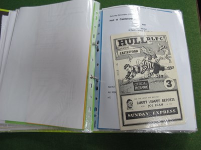 Lot 450 - Castleford Rugby League Programmes 1949-60,...