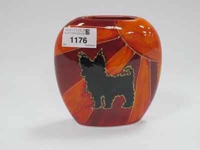 Lot 1176 - Anita Harris 'Deco Dog' Sunburst Purse Vase...