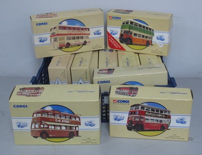 Lot 465 - Ten Diecast Model Buses by Corgi, to include...