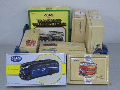 Lot 480 - Ten Diecast Model Buses by Corgi, to include...