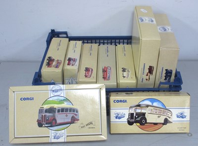 Lot 463 - Eleven Diecast Model Buses by Corgi, to...
