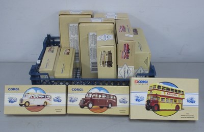 Lot 461 - Eleven Diecast Model Buses by Corgi, to...
