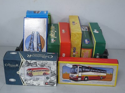 Lot 521 - Eleven Diecast Model Buses by Corgi, to...