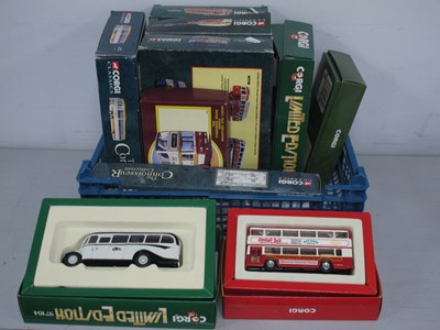 Lot 482 - Ten corgi Diecast Model Busses, to include...