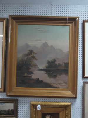 Lot 1492 - V. Delaware, XIX Century River Scene with...