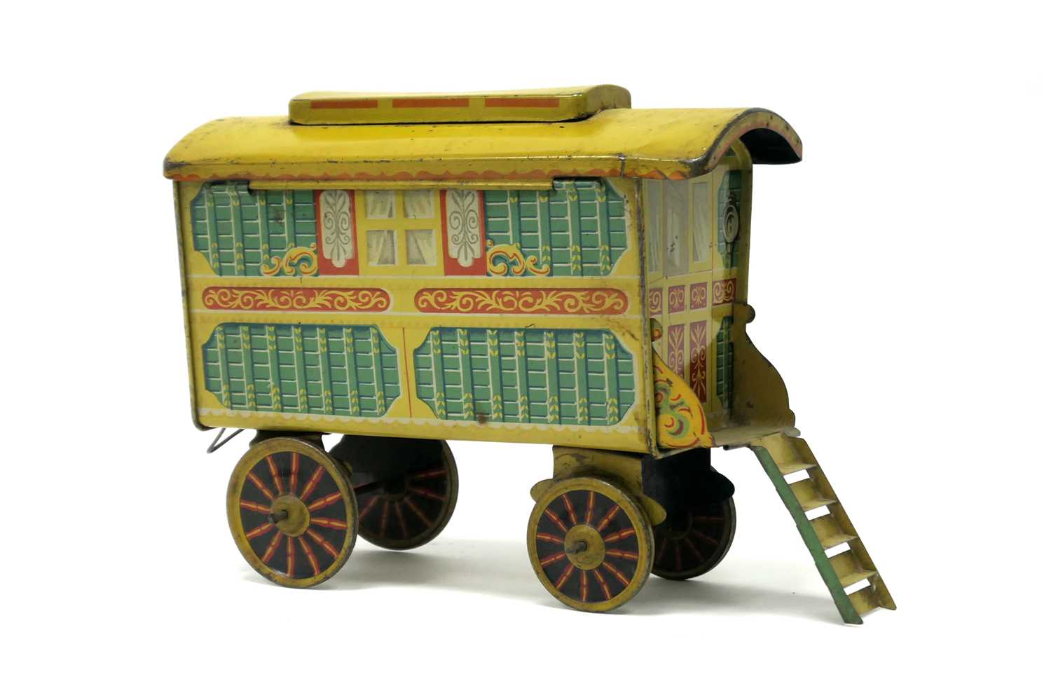 Lot 631 - A Mid XX Century Tinplate Gypsy Caravan by...