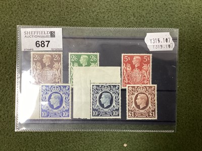 Lot 687 - Stamps, a set of King George VI 1938 high...